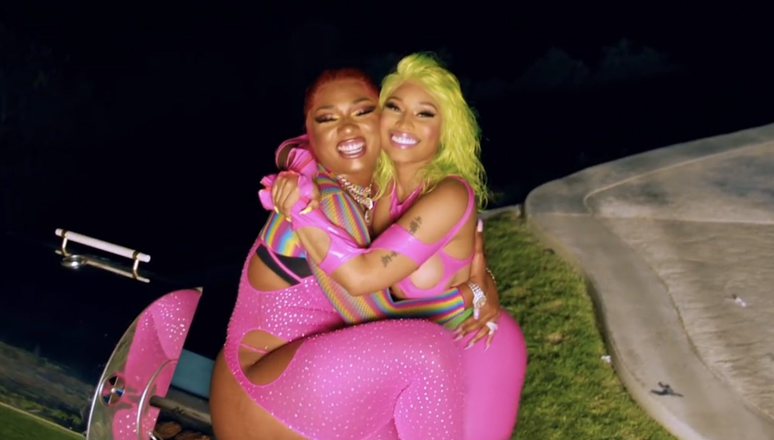 Megan Thee Stallion, Nicki Minaj & Ty Dolla $ign Throw A Pool Party for  